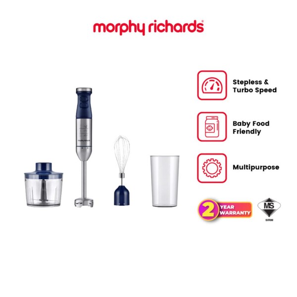 MORPHY RICHARDS 600W DC MOTOR HAND BLENDER - BLUE | 403HB1